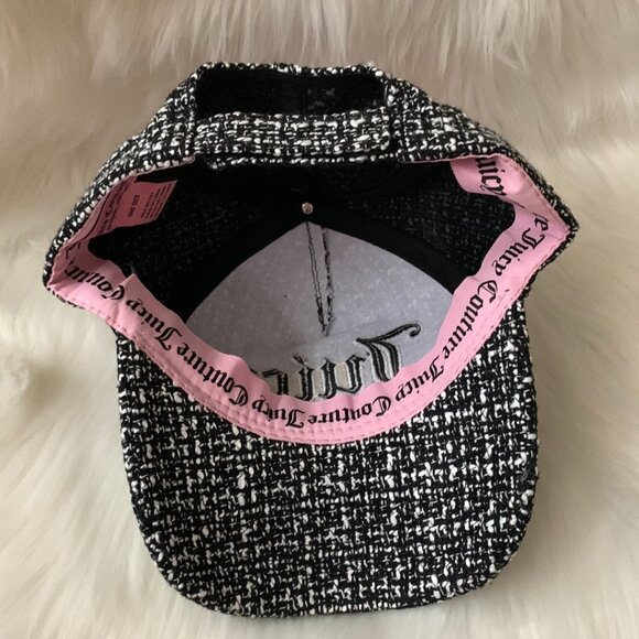 JUICY COUTURE Bow, Houndstooth, Tweed Baseball Caps Set of 3 NEW - Picture 8 of 9